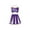 Purple, variant on Mercatoo Kids Girls Cheerleader Dress Outfit School Sleeveless Crop Shirts Pleated Dress Set Performance Dance Dresses Outfit