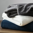 thumbnail image 5 of Brookstone Nap Plush Throw 60x70, Solid, White, Adult, 5 of 7