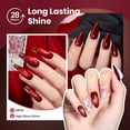 thumbnail image 4 of Set de esmaltes de uñas en gel Beetles Red Cat Eye Sultry Burgundy, 4 of 7