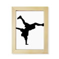 thumbnail image 1 of Handstand Breaking Dancer Sports Desktop Adorn Photo Frame Display Art Painting Wooden, 1 of 3