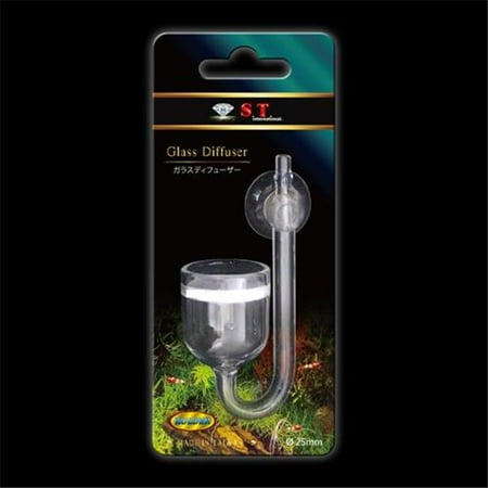 S. T. International Aquarium CO2 Glass Diffuser, Short, 25 mm.