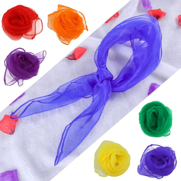 Masteelf  Handkerchief Bulk Dancing Scarves for Children Colorful Kids Scarf