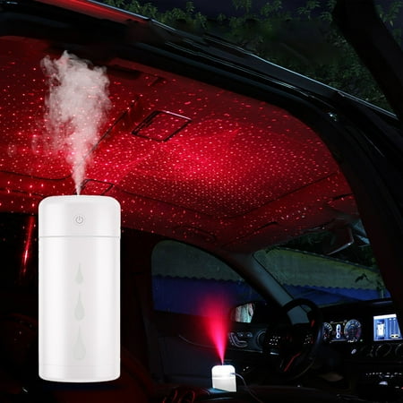 

Tiitstoy Car Humidifier Atomized Aromatherapy Car Purifier Long-Lasting Light Aroma Car With Roof Star Ambient Light