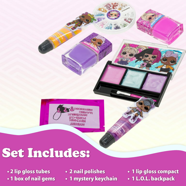 LOL Surprise Townley Girl Makeup Set with Lip Gloss, Nail Polish, Hair  Accessories for Kids Girls Ages 3+
