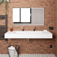 thumbnail image 5 of Pyramid 60" Solid Surface Manmade Stone Bathroom Sink in White, 5 of 6