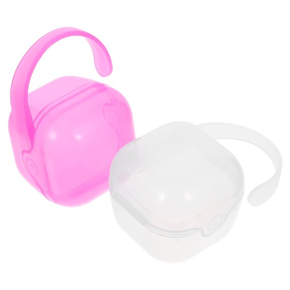 2pcs Pacifier Case Reusable Pacifier Holder Baby Pacifier Container Travel Pacifier Case
