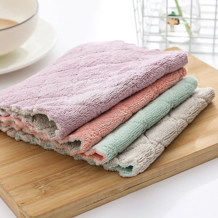 Kitchen Towels Holiday Variety Pack Christmas Hand Towels for Kitchen Cold Rag Thickened Wiping Table Hand-wiping Absorbent Bowl Scouring Non-Oily
