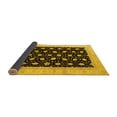thumbnail image 2 of Ahgly Company Indoor Round Oriental Yellow Modern Area Rugs, 4' Round, 2 of 4