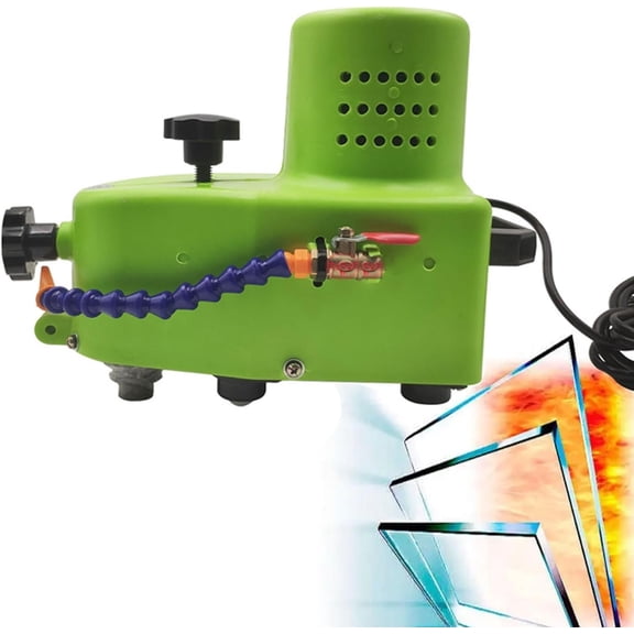 Portable Small Glass Edger, Electric Glass Edging Machine, DIY Diamond Glass Art Corner Grinding Edging Machine, Polish Edge Machine For Plane,Curve, Rounded Corner
