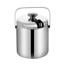 Double-Wall Stainless Steel Insulated Chilling Ice Bucket with Lid Tong Handle