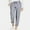 Gray, variant on Leggings for Women Pull on Denim Capris Solid Color Drawstring High Waist Pocket Loose Large Size Cotton Casual Pants