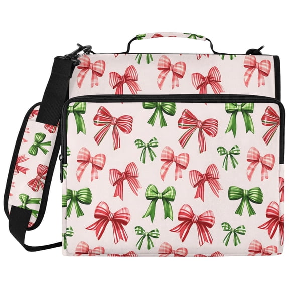 ALAZA Zipper Binder Bows-b2 Pattern 2 inch 3 Ring 500 Sheet Capacity Trapper Keeper File Folder Organizer Bag