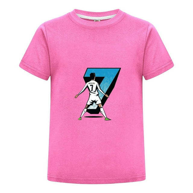 Playera Cristiano Ronaldo Niño Niña | Camiseta para Fans del Futbol con Dibujo