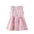 thumbnail image 1 of Économies d'Été Liquidation 2025 Bovxnpu Robes d'Été pour Filles, Robes Décontractées pour Filles, Robe d'Été Imprimée Sans Manches à Col Rond pour Bébés Filles, 1 of 3