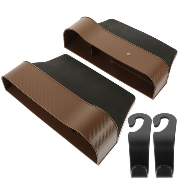 NICEXMAS 2Pcs Front Seat Car Organizer Gap Filler with Cup Holder for Phone Keys Cards