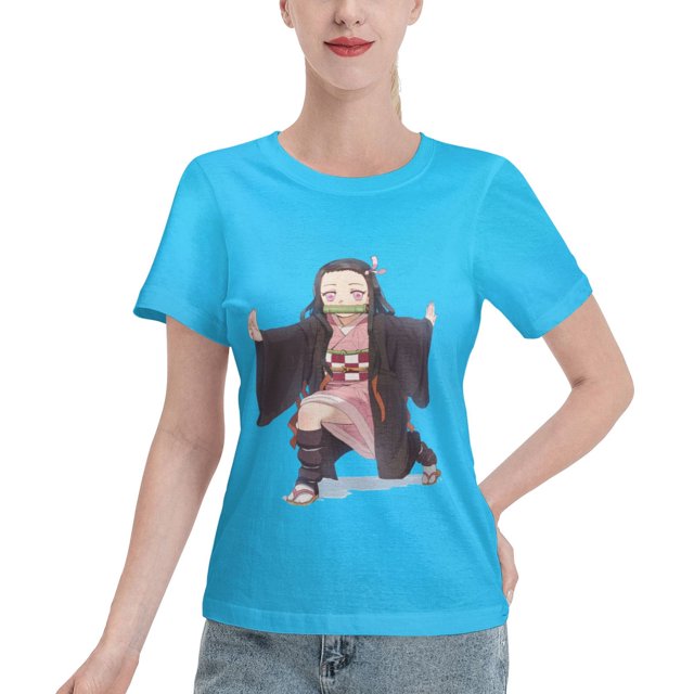 Women's Basic Short Sleeve T-Shirt Demon Slayer Blade Nidouzi