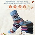 thumbnail image 3 of ketyyh-chn99 Socks Womens Large Socks 5 Pairs Socks Women's Autumn And Winter Ethnic Style Personality Wide Stripe Thickened Socks, 3 of 5