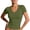 CYZ59-Army Green, variant on Lumtrix Womens Cotton V Neck Short Sleeve Shirts Slim Fitted Low Cut Tops Summer Basic Crop Tees Going Out T Shirts Fluorescent Green XL