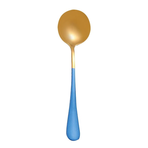 Stainless Steel Spoon Round Dessert Watermelon Tablespoon Mirror Finish Teaspoon Kitchen Gadget