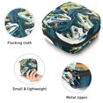 thumbnail image 3 of 1Pc Cute Period Bag Menstrual Cup Pouch, Large Storage Bag Sanitary Purse for Sanitary Napkin Pads, Seamless Abstract Pattern Animal Frogs Pads Organizer for Girls Women, 3 of 6