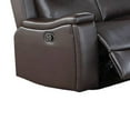 thumbnail image 4 of BenJara Renna Manual Recliner Sofa, Cupholder, Brown Faux Leather 80 Inch, 4 of 5