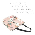thumbnail image 3 of FORMRS Womens Canvas Tote Bag with Zipper Inner Pocket Shoulder Handbag, Christmas Snowman, 3 of 7