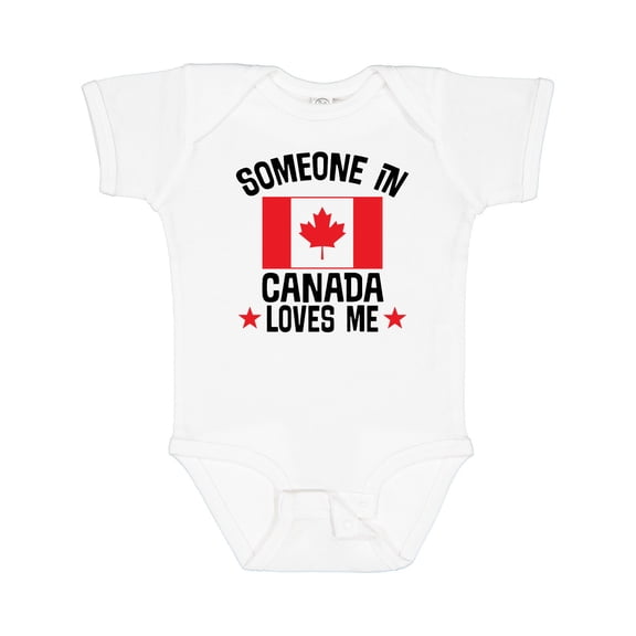 Inktastic Someone in Canada Loves Me Boys or Girls Baby Bodysuit