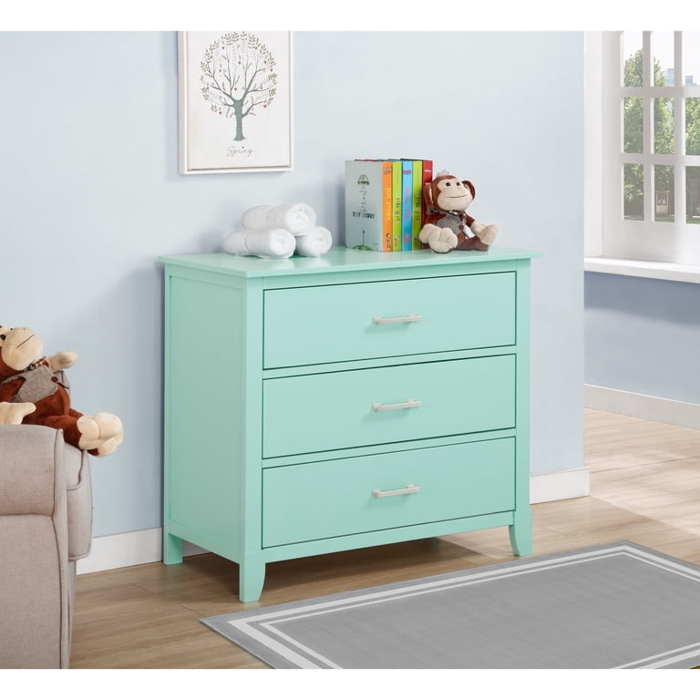 mint green dresser Painted Nightstand Mint Home Decor with Paint sliding drawers with a rattan drawer front and solid wood handles The dresser also has ample amounts of space on top to really make it a statement piece in your room Overall size Dream On Me Universal 3