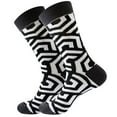 thumbnail image 1 of Adult Unisex Lattice Geometry Printing Colorful Street Personality Medium Socks, 1 of 2