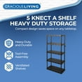 thumbnail image 3 of Gracious Living Knect-A-Shelf Heavy-Duty 5-Shelf Plastic Shelving Unit, 3 of 12