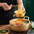 thumbnail image 2 of Olla para fideos ramen coreanos con tapa, olla de acero inoxidable de calentamiento rápido, ensaladera, recipiente para leche, huevo, sopa, utensilios de cocina, olla para guisar de 24 cm, 2 of 6