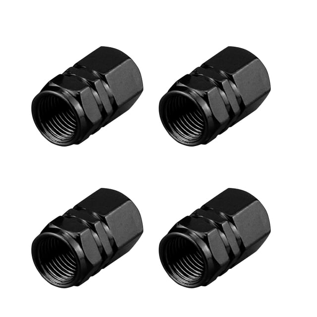 Kenally 4 Uds. De tapas de vástago de válvula de neumático de coche, cubierta de válvula de aleación de aluminio, cubiertas de neumático de coche, Vehículos, repuestos y accesorios Mis Negro Kenally VI000993-03B