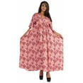 thumbnail image 5 of Moomaya Women Long Maxi Cover Up Printed Kimono Sleeve Night Dress Maxi Kaftan Gown Sleepwear, 5 of 7