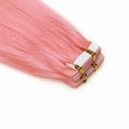 thumbnail image 3 of MY-LADY Tape in 100% Real Remy Russian Human Hair Extensions Seamless Full Head Skin Weft Highligh Hairpiece Straight 20pcs Pink 12"-24", 3 of 10