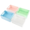 thumbnail image 1 of DEEPCRAFF 4Pcs Stackable Plastic Storage Bins Assorted Color Folding Crates for Home and Office Storage, 1 of 8