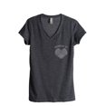 thumbnail image 1 of Thread Tank Mermaid At Heart Women's Relaxed V-Neck T-Shirt Tee Charcoal X-Large, 1 of 4