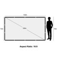 thumbnail image 2 of HLONK Wall Mount 150” Projector Screen  White, 2 of 7
