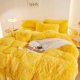 thumbnail image 3 of Juego de funda de edredón color amarillo esponjoso, juego de cama de felpa amarilla (1 funda de edredón esponjosa), 3 of 4