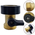 thumbnail image 3 of 3/4Inch Brass Water Shut Off Valve Garden Hose Connector for Shut Off Stop Water, 3 of 9