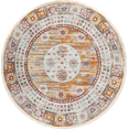 thumbnail image 1 of Distressed Floral Turkish Oriental Medallion Area Rug, 1 of 8