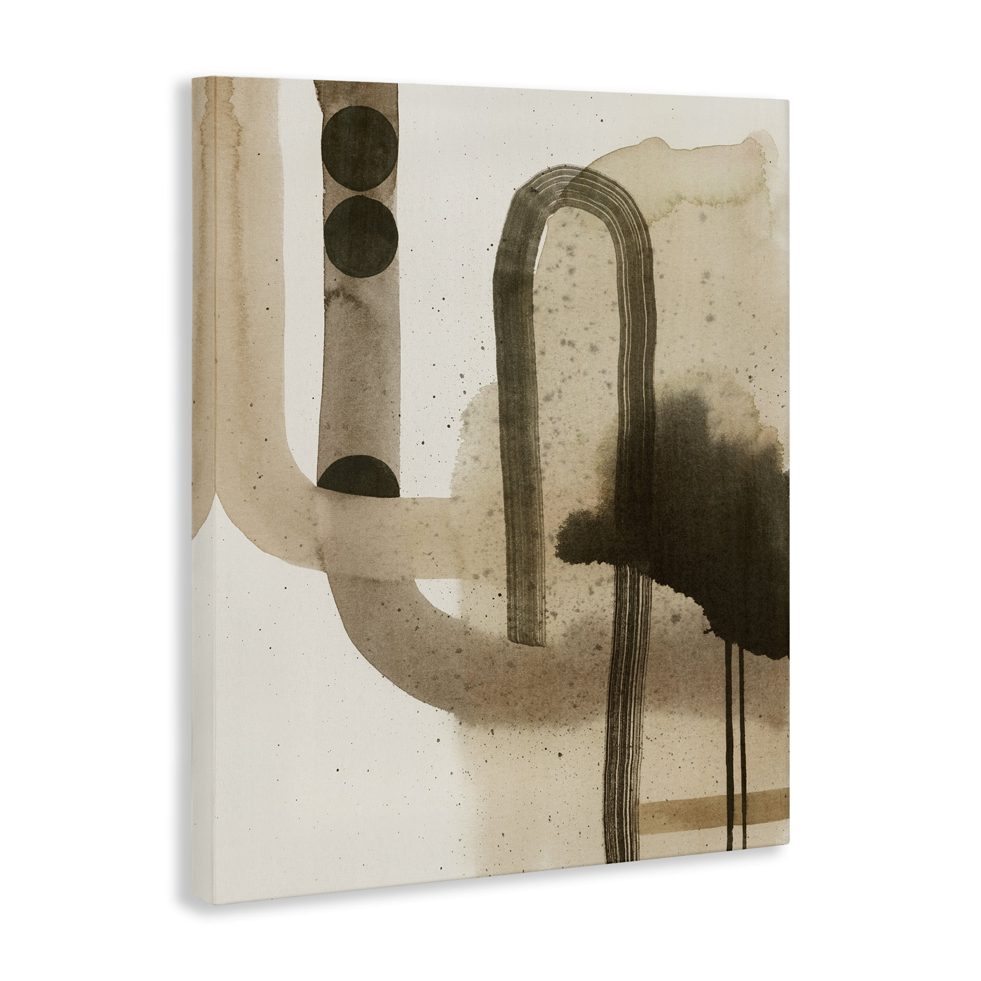 Stupell Industries Curved Neutral Arches Abstract Painting Wrapped Canvas Art Print Wall Art, 30 x 40