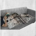 thumbnail image 6 of Music Soft Flannel Fleece Blanket, Accordionist Playing Paris Street Urban European Famous City Panorama Graphic Scene, Cozy Plush for Indoor and Outdoor Use, 70" x 90", Peach Brown, by Ambesonne, 6 of 6