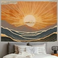 thumbnail image 2 of Creowell  Boho Tapestry Wall Hanging for Bedroom Aesthetic, Bohemian Vintage 70s Rainbow Sun Tapestries for Living Room, Retro Hippie Sunset Sea Wall Tapestry for Dorm Room Decor  40x60inch, 2 of 6
