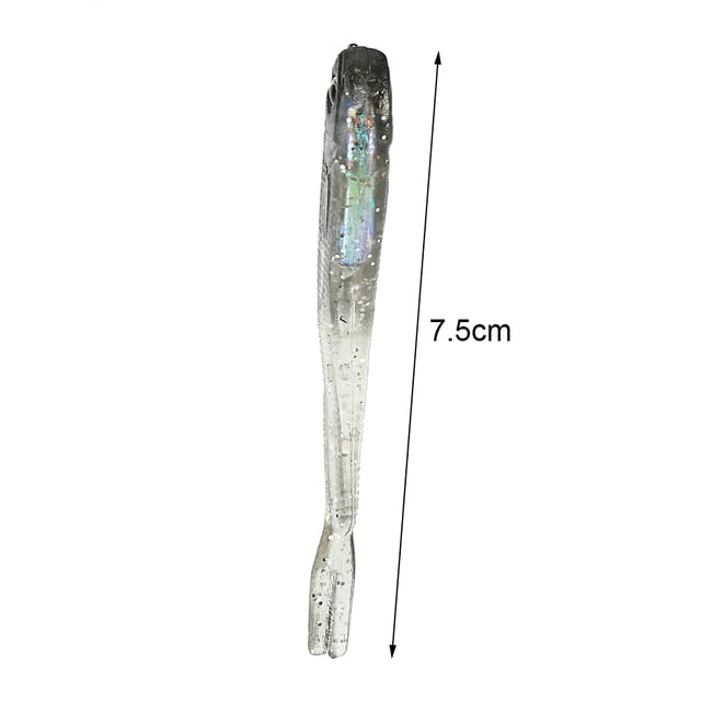 se?uelos de pesca Ecomeon 10 se?uelos suaves con gancho para agua salada y agua dulce 7,5 cm