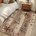thumbnail image 4 of Area Rug for Living Room, Country Star Brown Non-Slip Indoor Large Carpet for Bedroom/Dining Room, Farmhouse Vintage Plants Wooden Washable Low-Profile Rectangle Floor Mat Runner Rugs - 2.7 x 5 Ft, 4 of 8