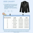 thumbnail image 7 of CHICTRY Kids Boys Shiny Rhinestone Proms Party Blazer Lapel One-Button Long Sleeve Outerwear for Pageant Weddings Black 4, 7 of 7