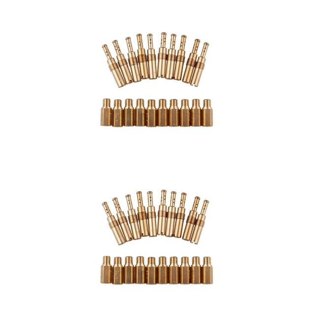 mmirethe 20 Pieces Carburetor Fuel Nozzle Auto Fuel Supply Wear-resistant Sturdy Slow Pilot Jets Carburetor Vice Injectors 2Set