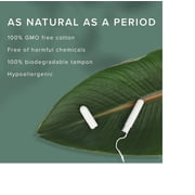 Veeda 100% Natural Cotton Tampons - Regular Absorbency with leak proof protection - Compact BPA-Free Applicator - Unscented & Free from Chlorine, Toxin - 16 Count