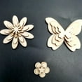 thumbnail image 1 of Fiudx Calcomanías de Flores de Madera, 50 Piezas de Adornos Diy Sin Terminar, Materiales Creativos para Manualidades, Madera Duradera, Decoración para Bodas y Fiestas, Diseño Personalizable y Pintabl, 1 of 6