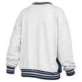thumbnail image 3 of Women's Pressbox Heather Gray/Navy Penn State Nittany Lions Endzone Crewneck Sweatshirt, 3 of 3
